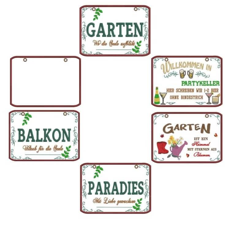 ITH Stickdatei Türschilder von stiXXie by lajana