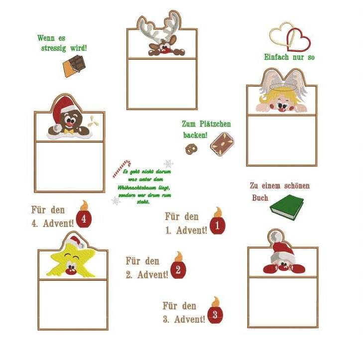 ITH Stickdatei Weihnacht Advent to go von stiXXie by lajana