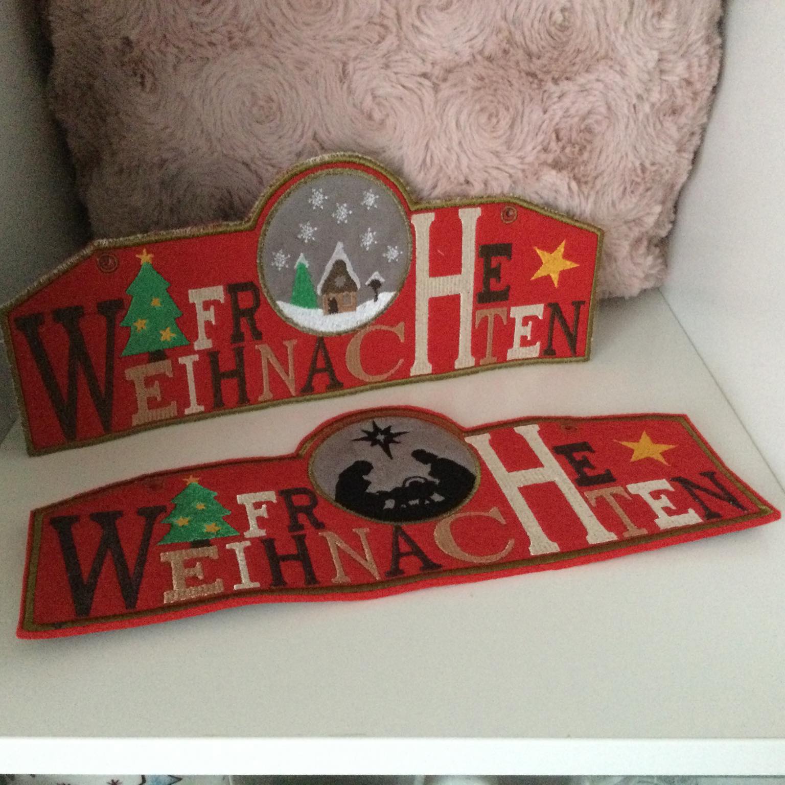 ITH Stickdatei Weihnachtsschilder von stiXXie by lajana