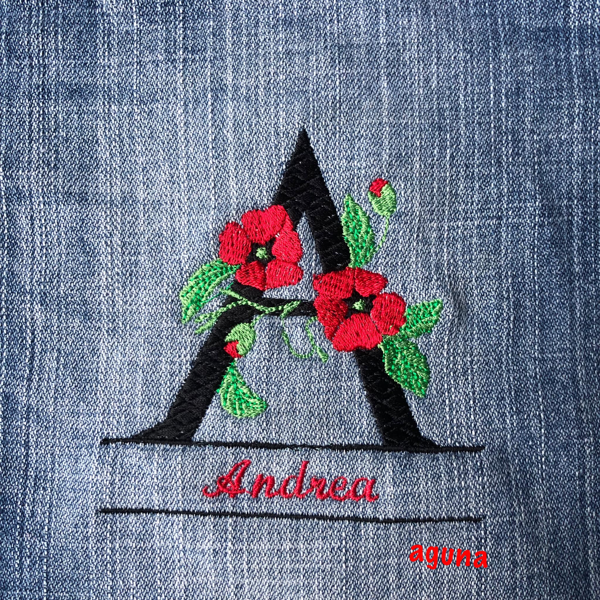 Stickdatei Monogramm Blumen Alphabet von stiXXie by lajana