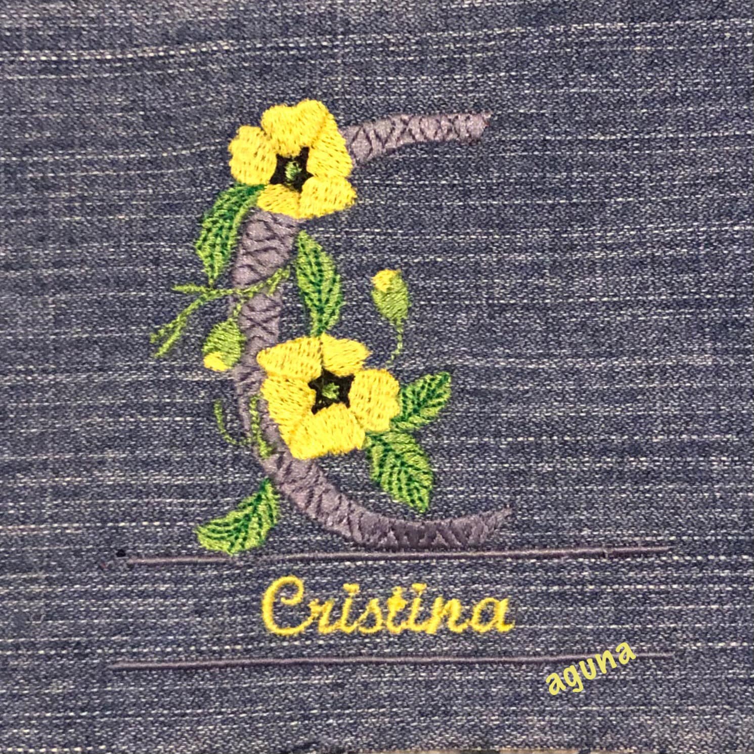 Stickdatei Monogramm Blumen Alphabet von stiXXie by lajana