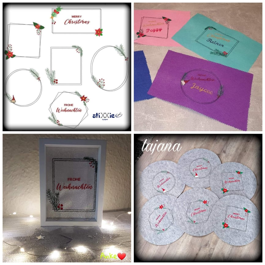 Stickdatei Weihnachten Rahmen von stiXXie by lajana