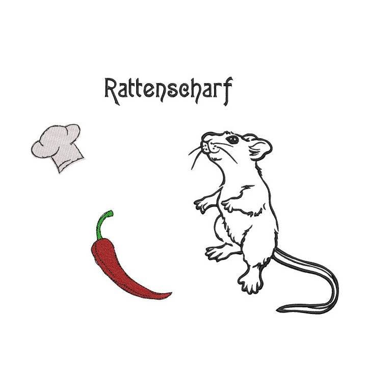 Stickdatei Ratte Ratatouille von stiXXie by lajana