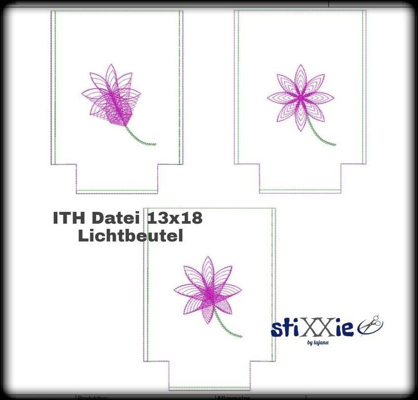 ITH Stickdatei Lichtbeutel Set von stiXXie by lajana