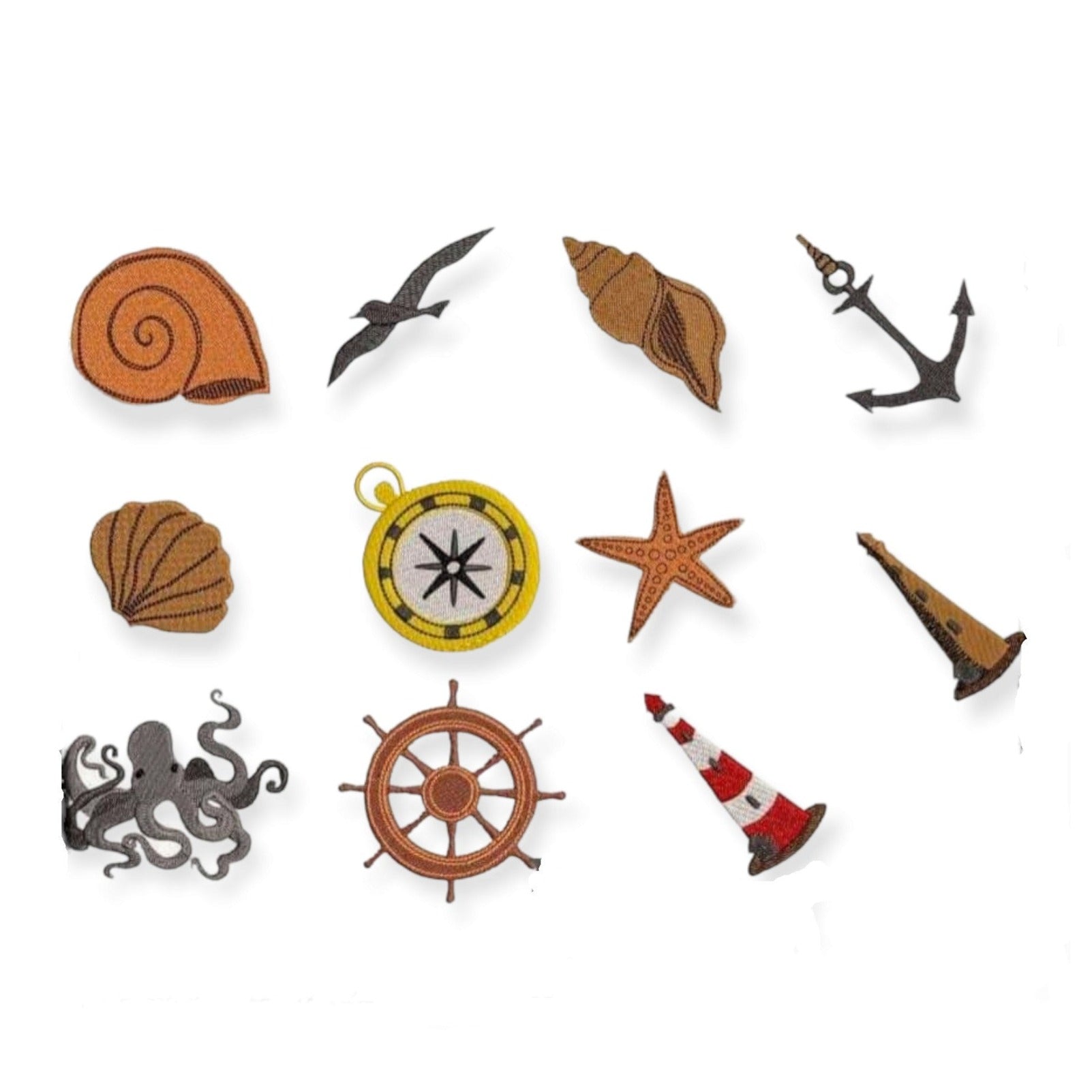 Stickdatei Nautical Solos im Vintagestyle Set von stiXXie by lajana