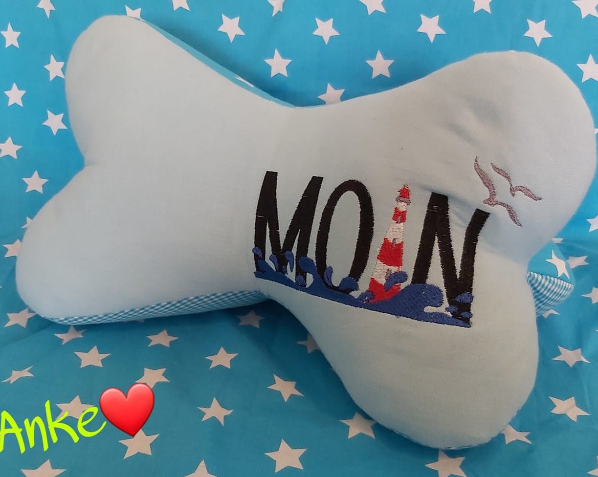 Stickdatei Leuchtturm mit Spruch Moin von stiXXie by lajana