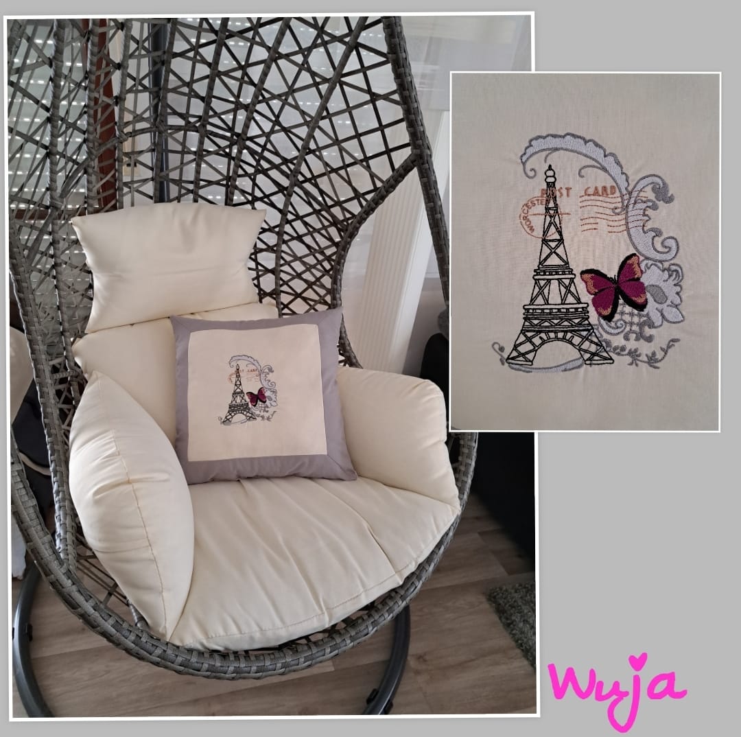 Stickdatei Eiffelturm Vintage Post Card von stiXXie by lajana