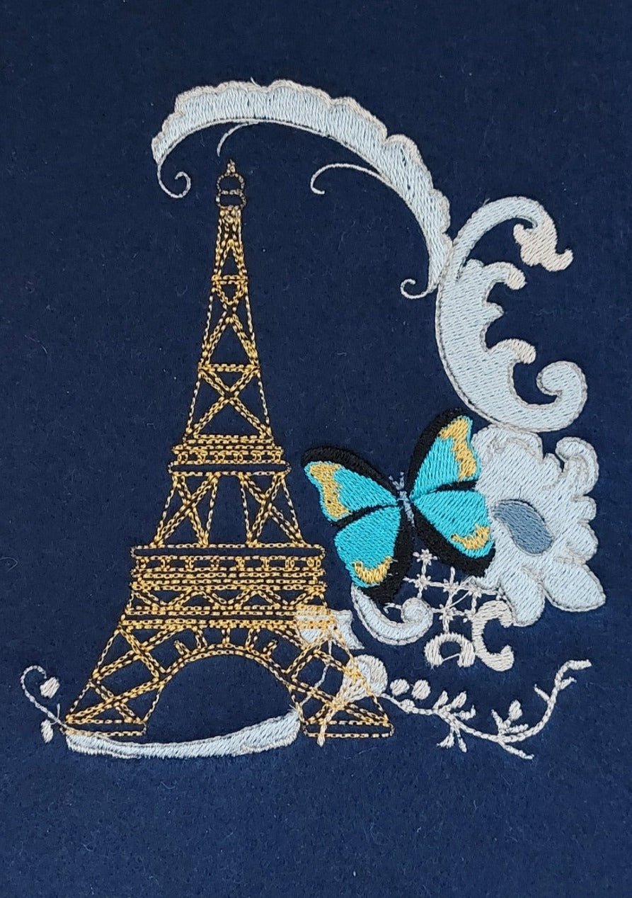 Stickdatei Eiffelturm Vintage Post Card von stiXXie by lajana