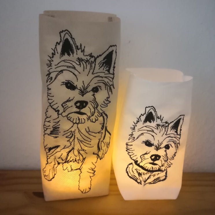 Stickdatei Hund Westie Kritzel von stiXXie by lajana