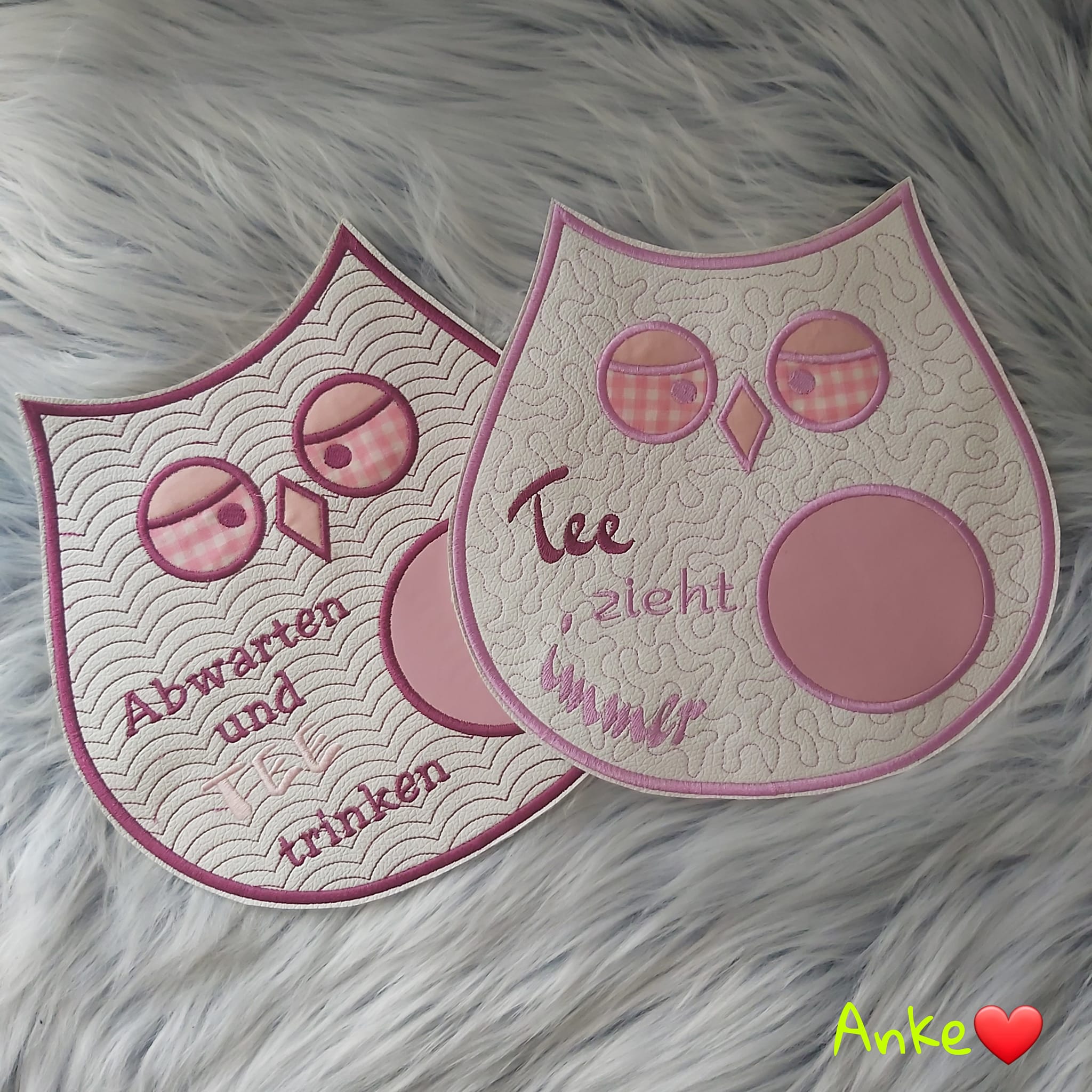 ITH Stickdatei Eule Set Tassenlounge / MugRug von stiXXie by lajana