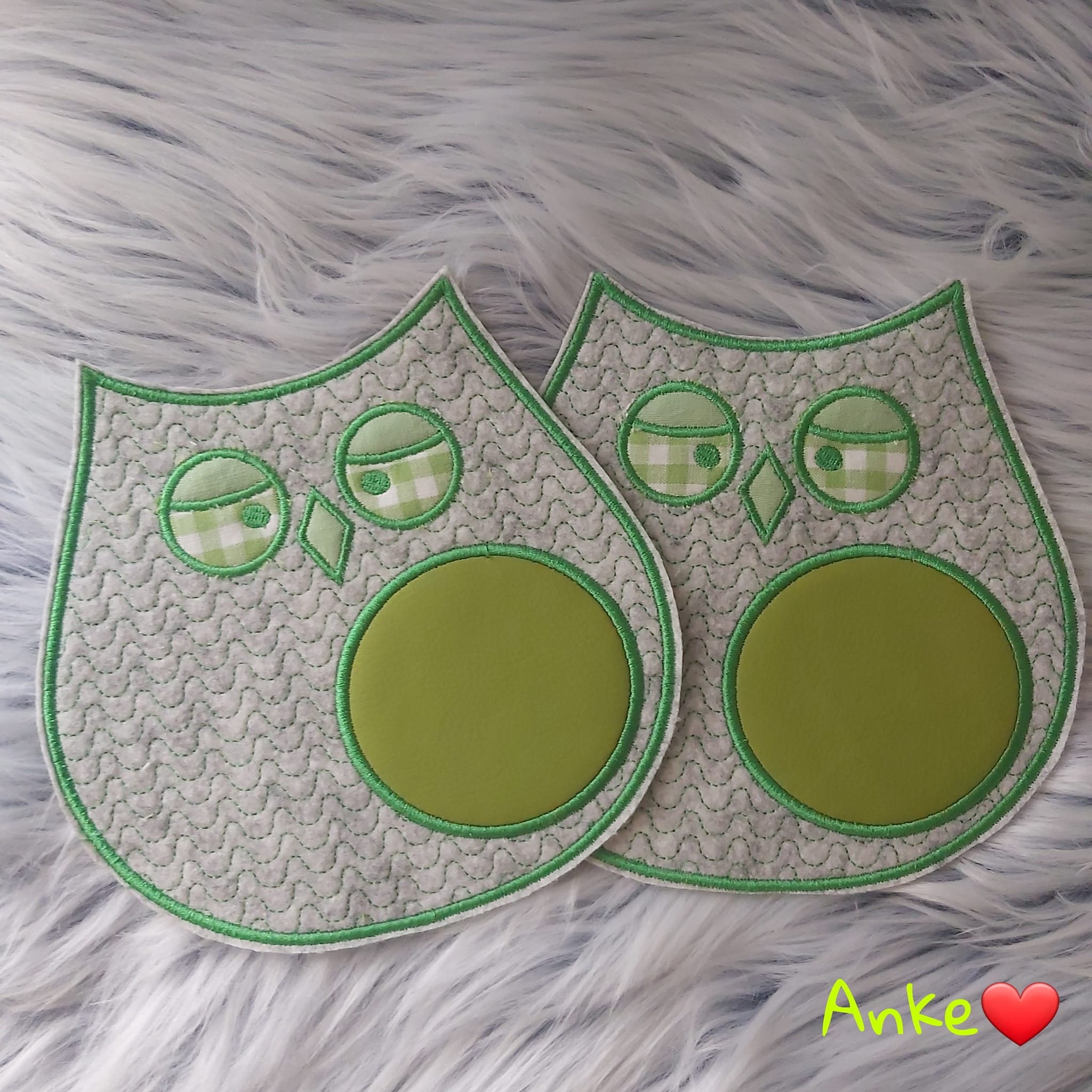 ITH Stickdatei Eule Set Tassenlounge / MugRug von stiXXie by lajana