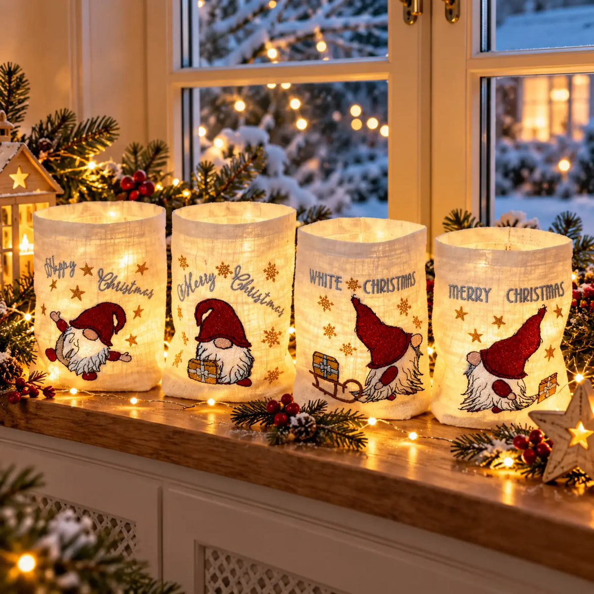 Stickdatei Wichtelzirkus – 5 Weihnachtswichtel
