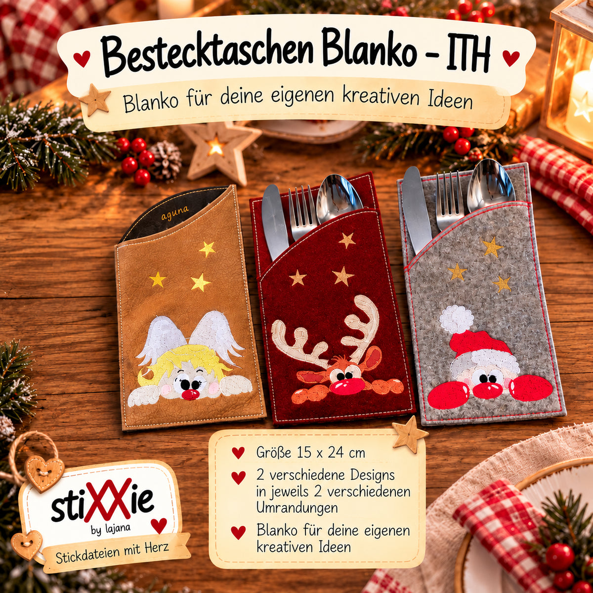 ITH Bestecktaschen Blanko – 4 Varianten | stiXXie