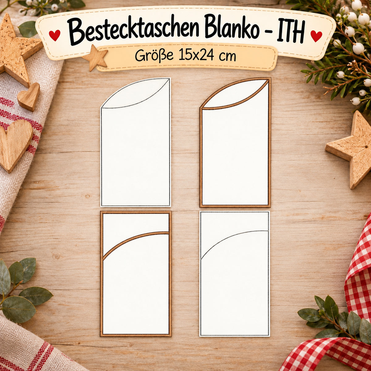 ITH Bestecktaschen Blanko – 4 Varianten | stiXXie