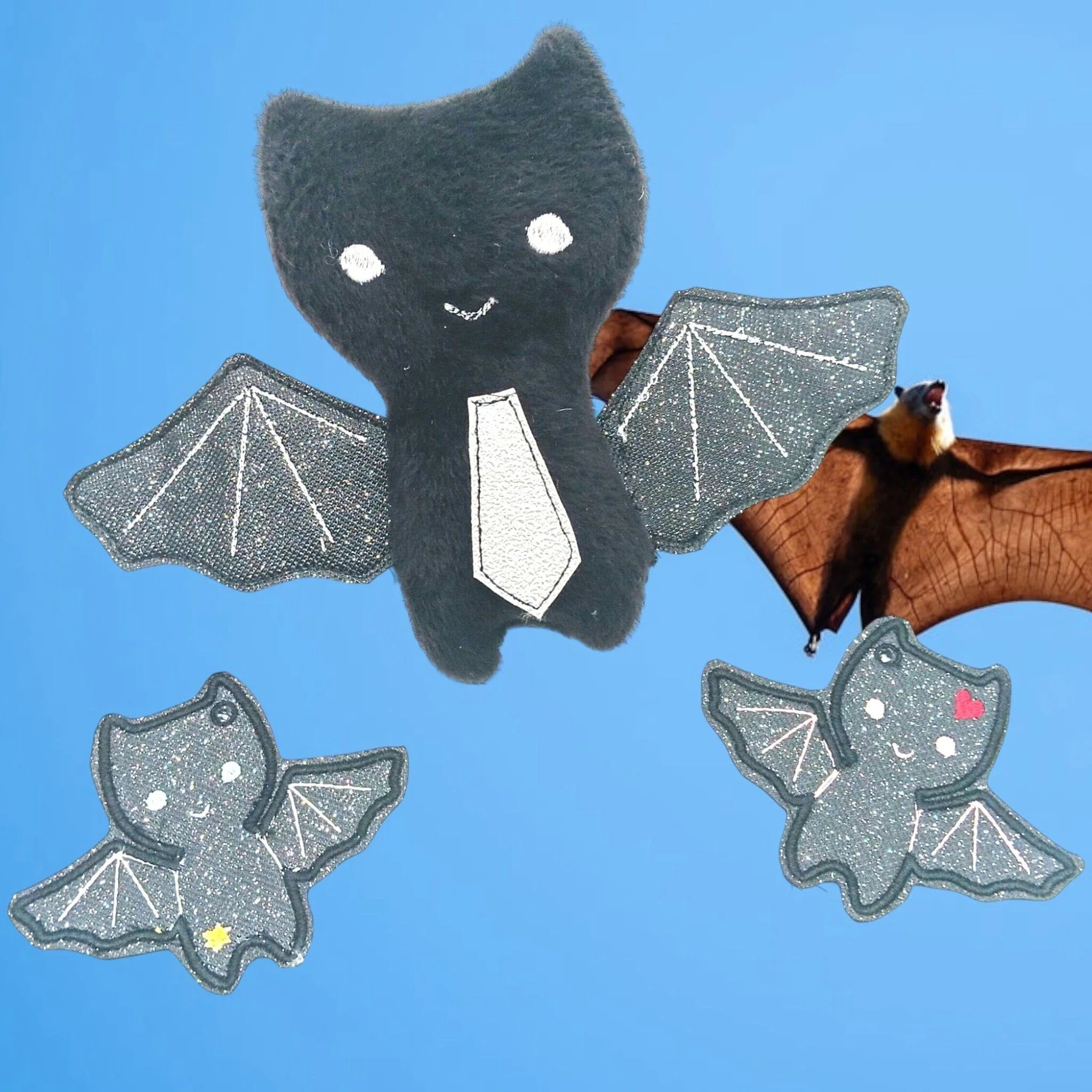 ITH Stickdatei Fledermaus Kuscheltier