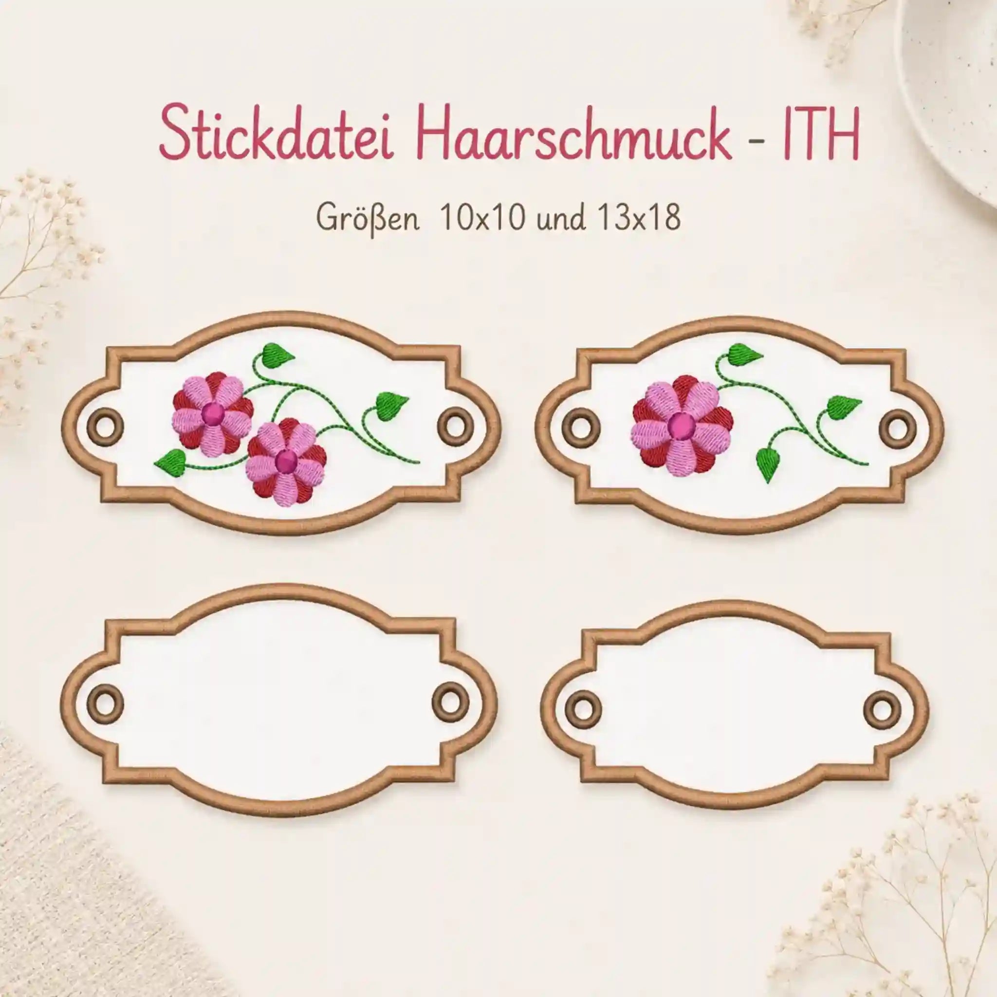 ITH Stickdatei Haarschmuck