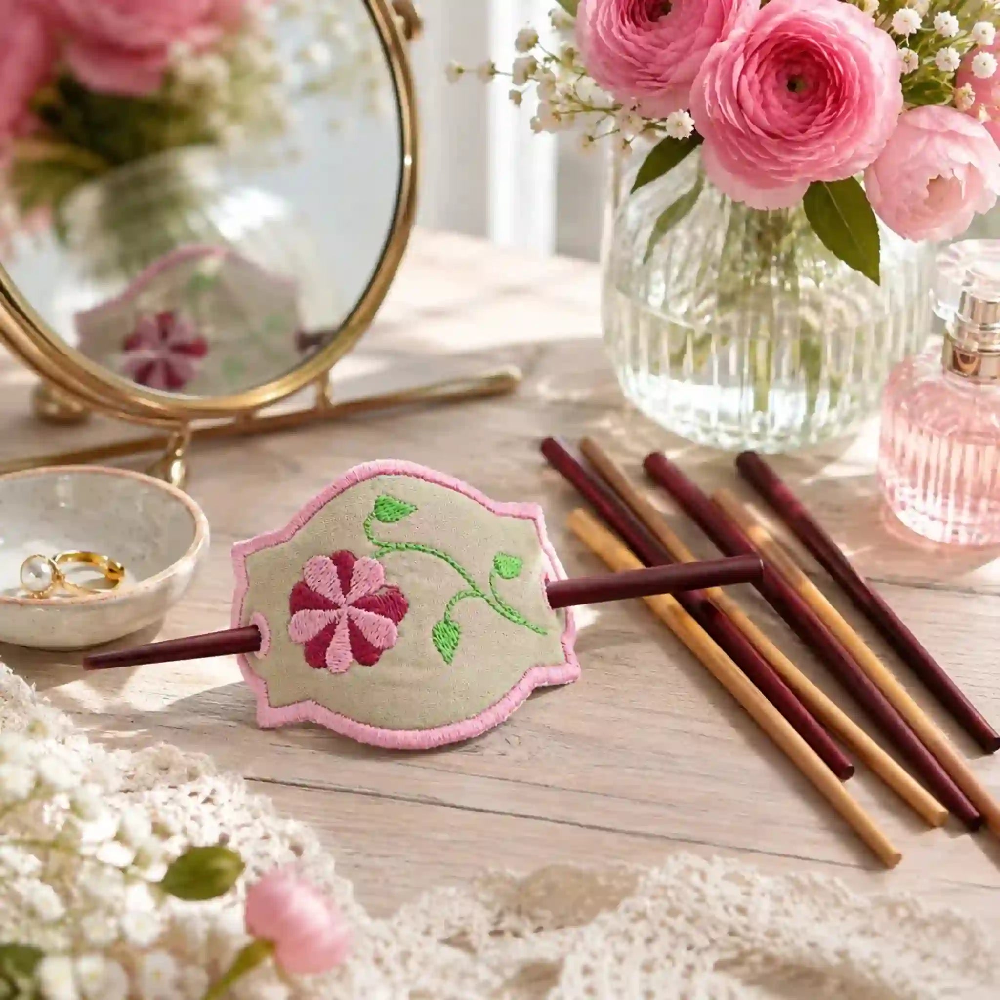 ITH Stickdatei Haarschmuck