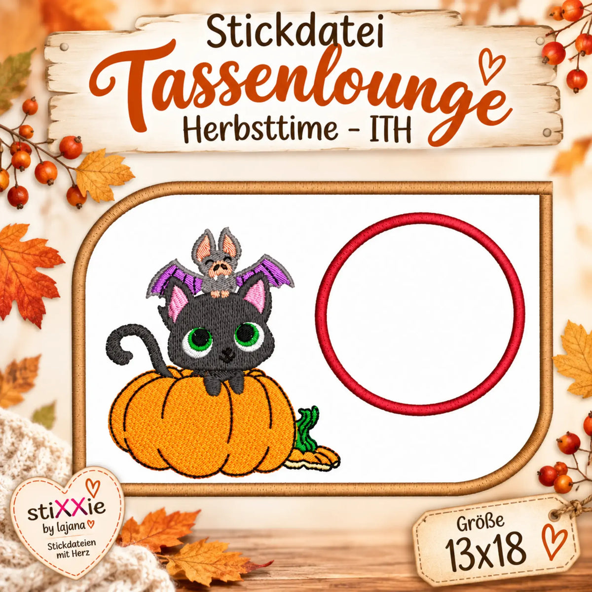 ITH Stickdatei Tassenlounge Herbsttime 🍂