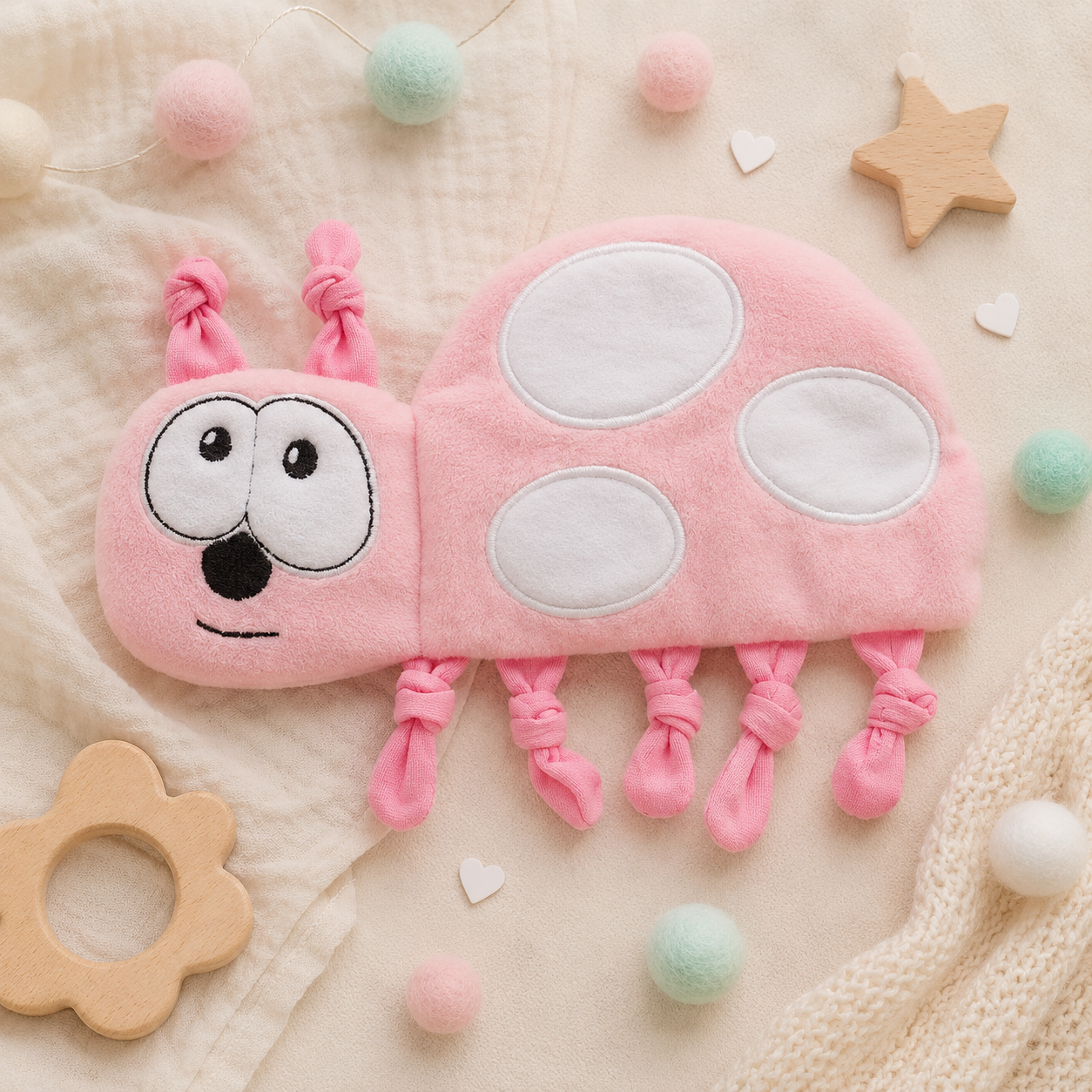 ITH Stickdatei Baby Knistertuch Fühltuch Käfer 🐞