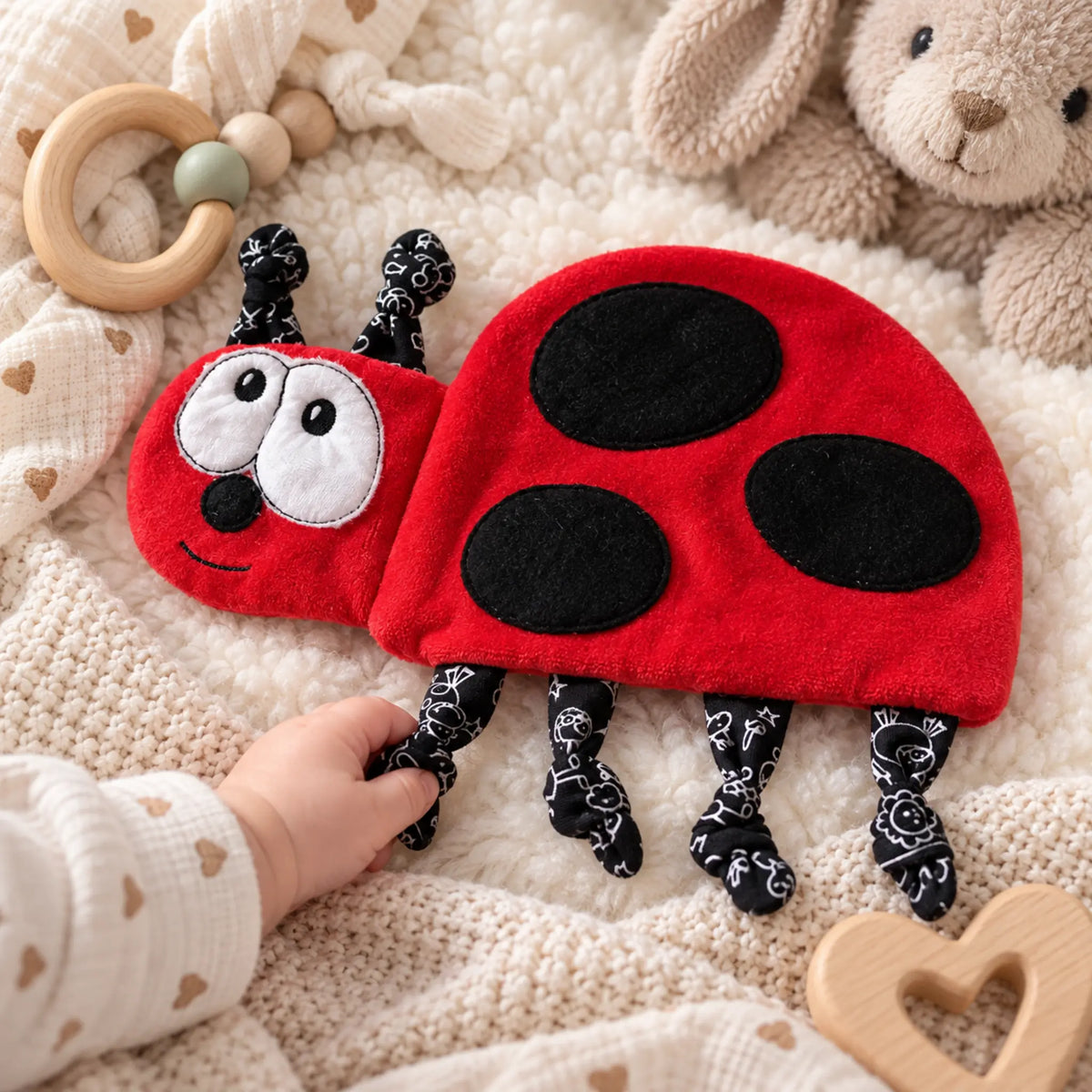 ITH Stickdatei Baby Knistertuch Fühltuch Käfer 🐞