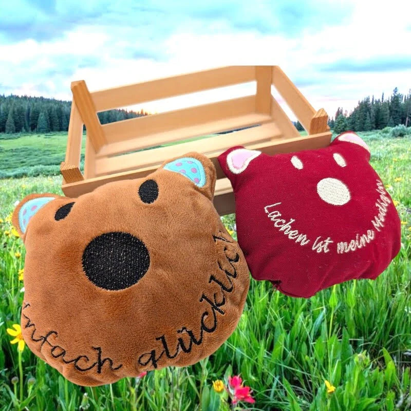 ITH Stickdatei Bärenkopf-Kissen Blanko