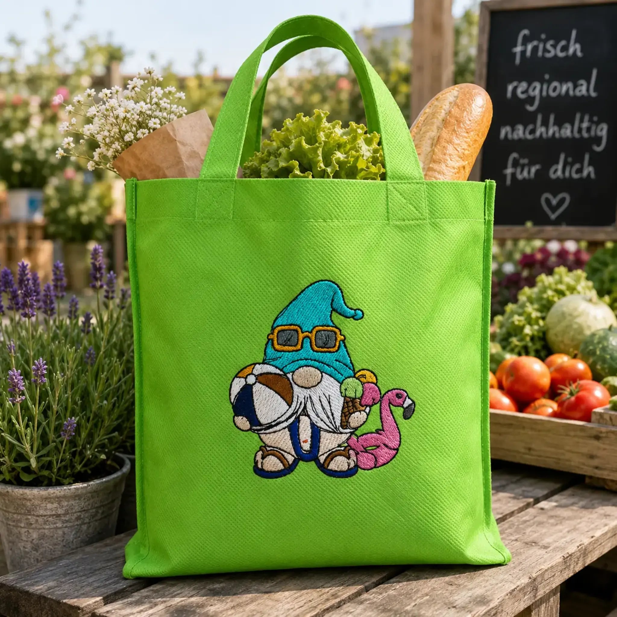 ITH Stickdatei Beach Wichtel – 🏖️ Stabfigur & Vollstick