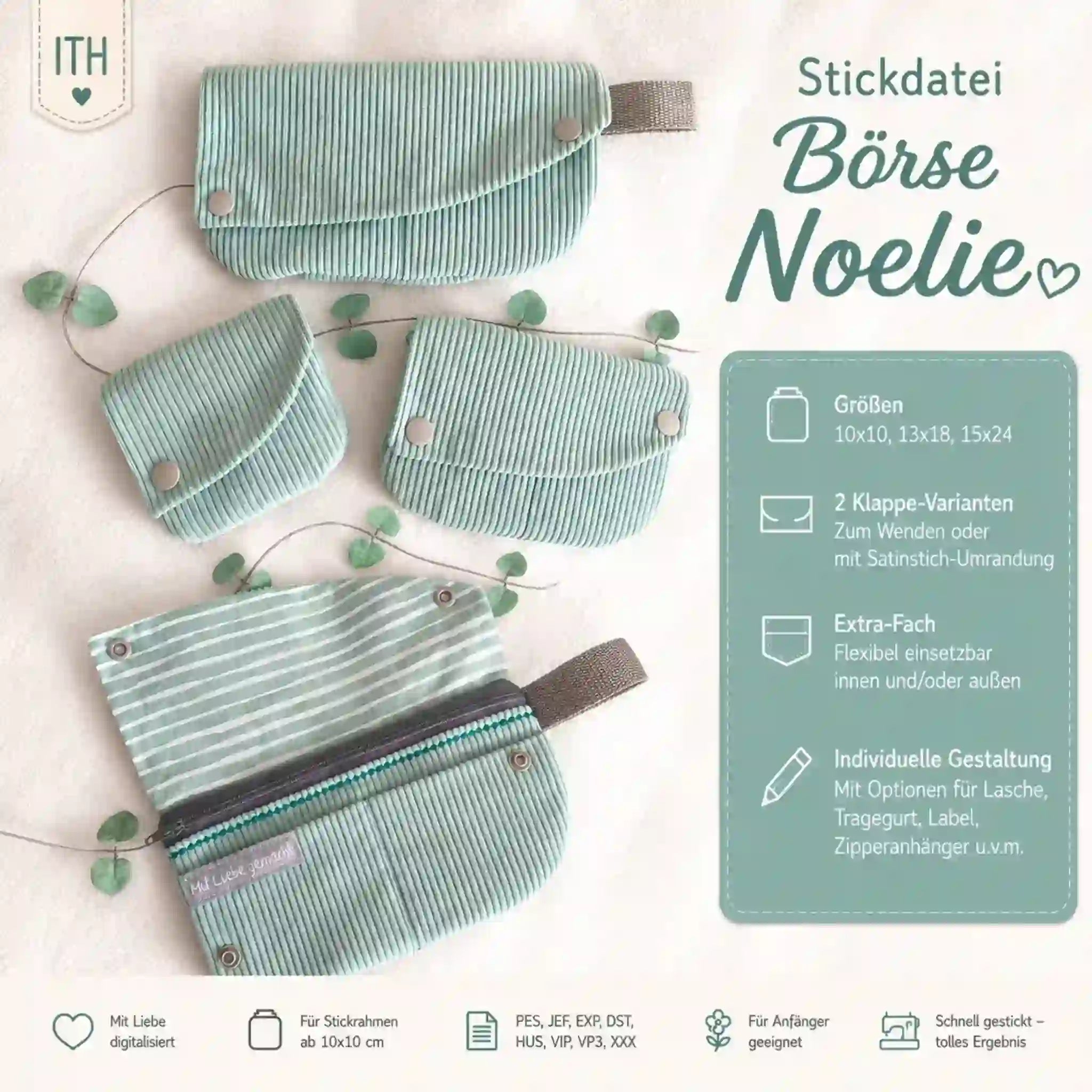 ITH Stickdatei Börse Noelie