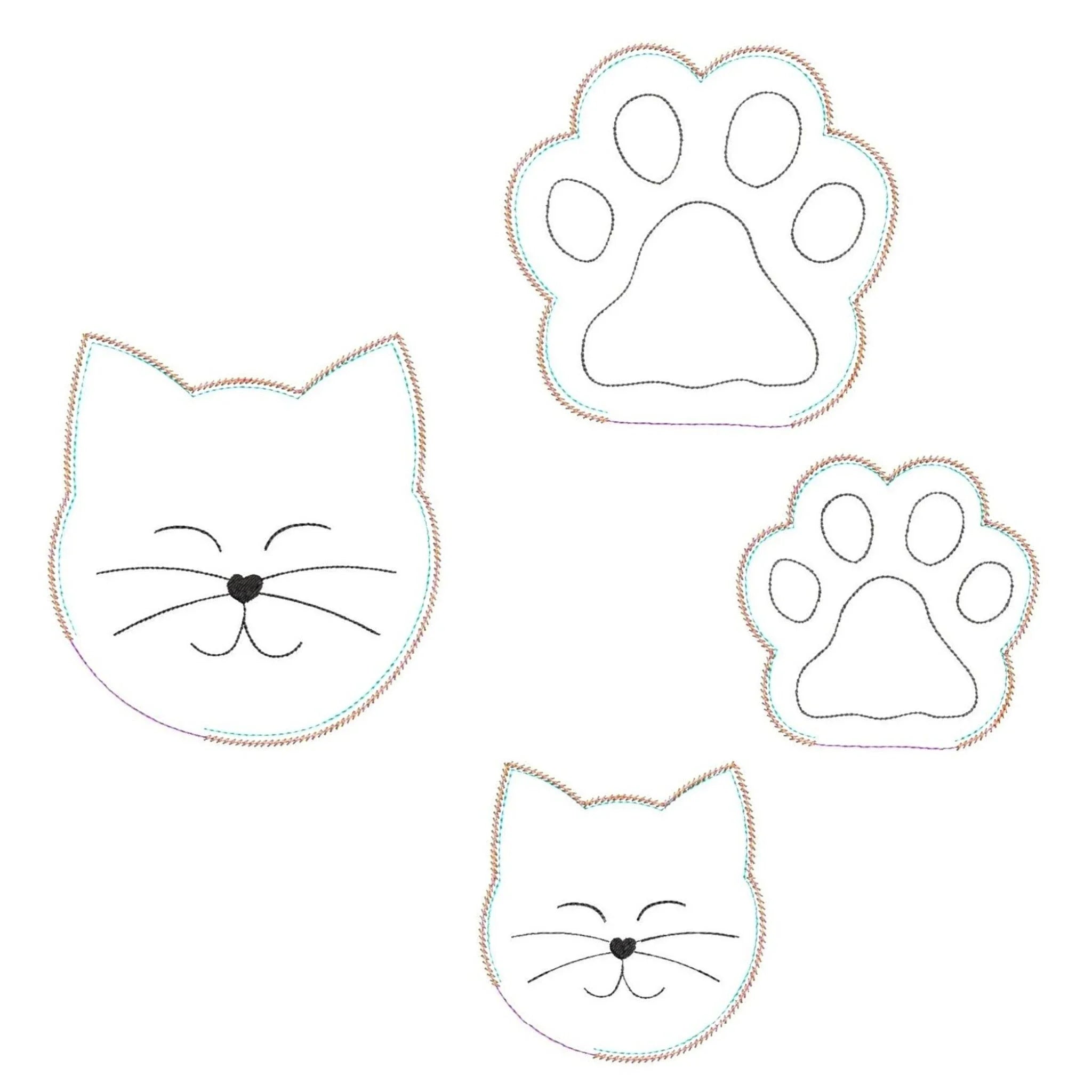 ITH Stickdatei Katzenkissen für Catnips