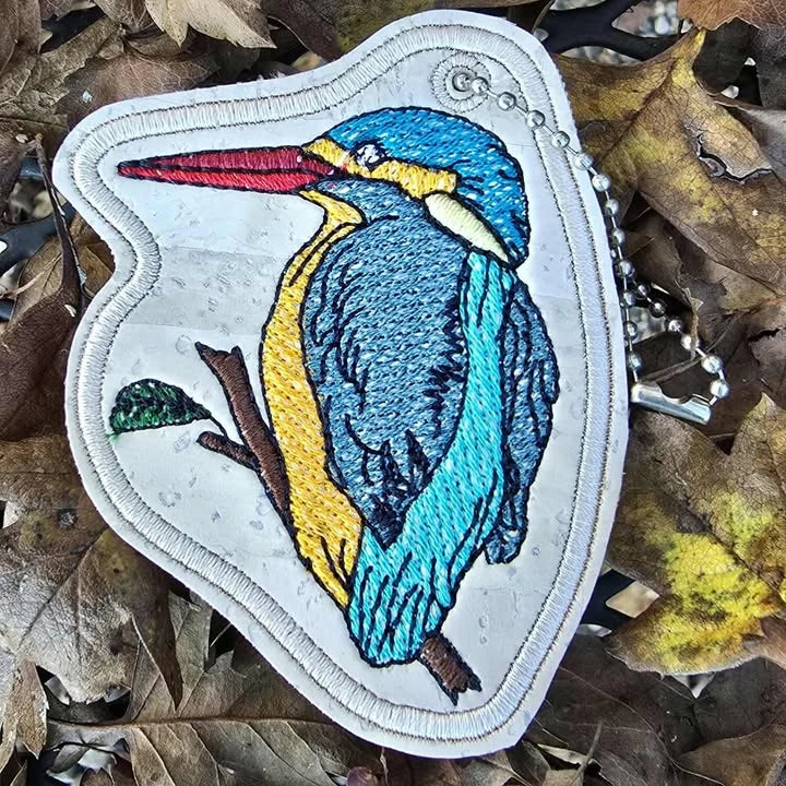 ITH Stickdatei Eisvogel Anhänger