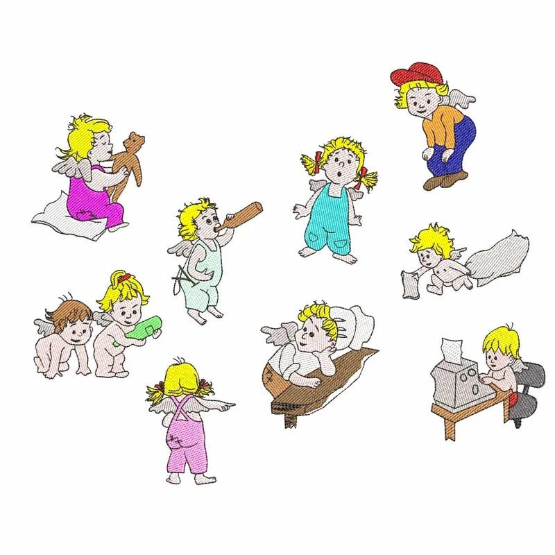 ITH Stickdatei Engel und Anhänger