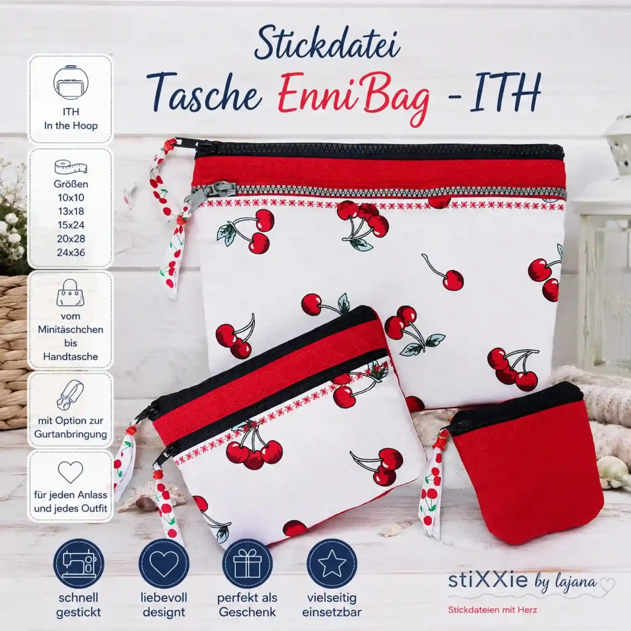 ITH Stickdatei Tasche EnniBag