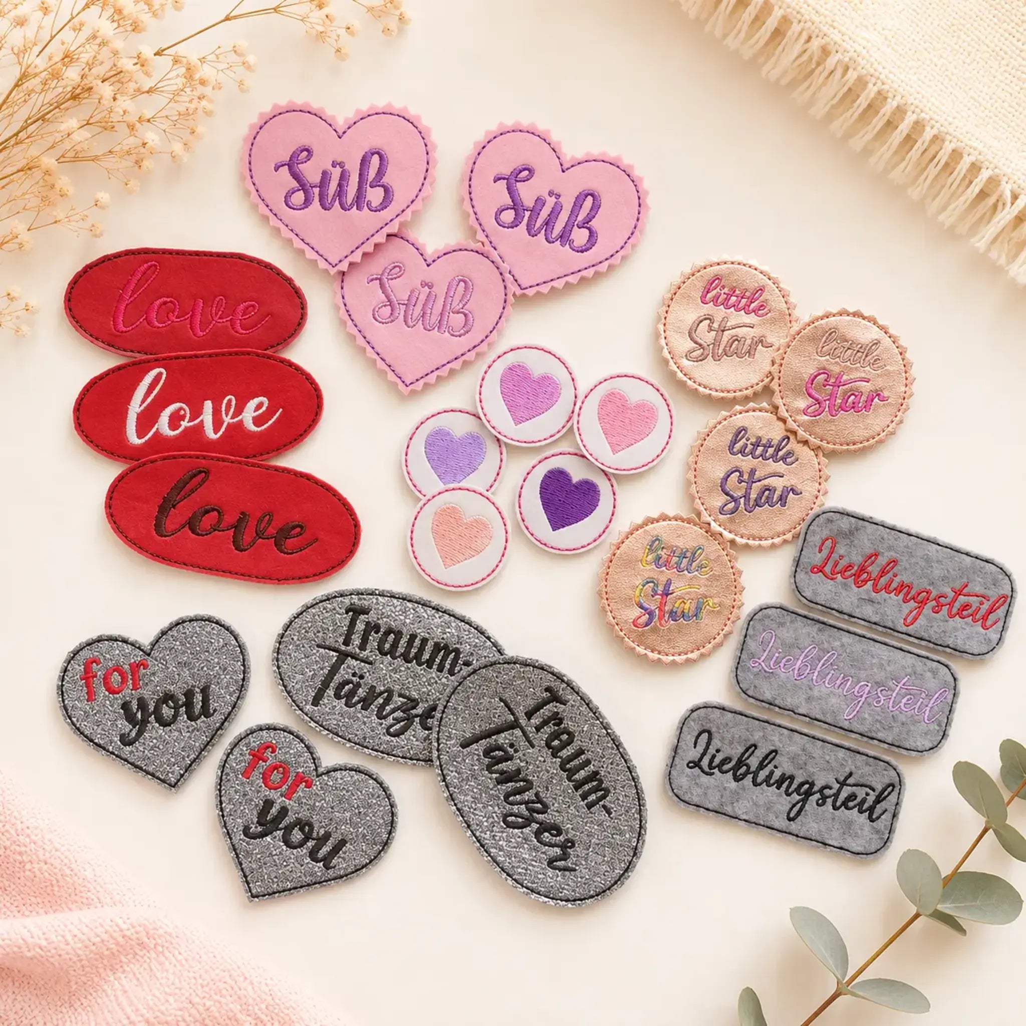ITH Stickdatei Etiketten-Set 10x10 🏷️ – 11 Motive als Mehrfachstick ✨