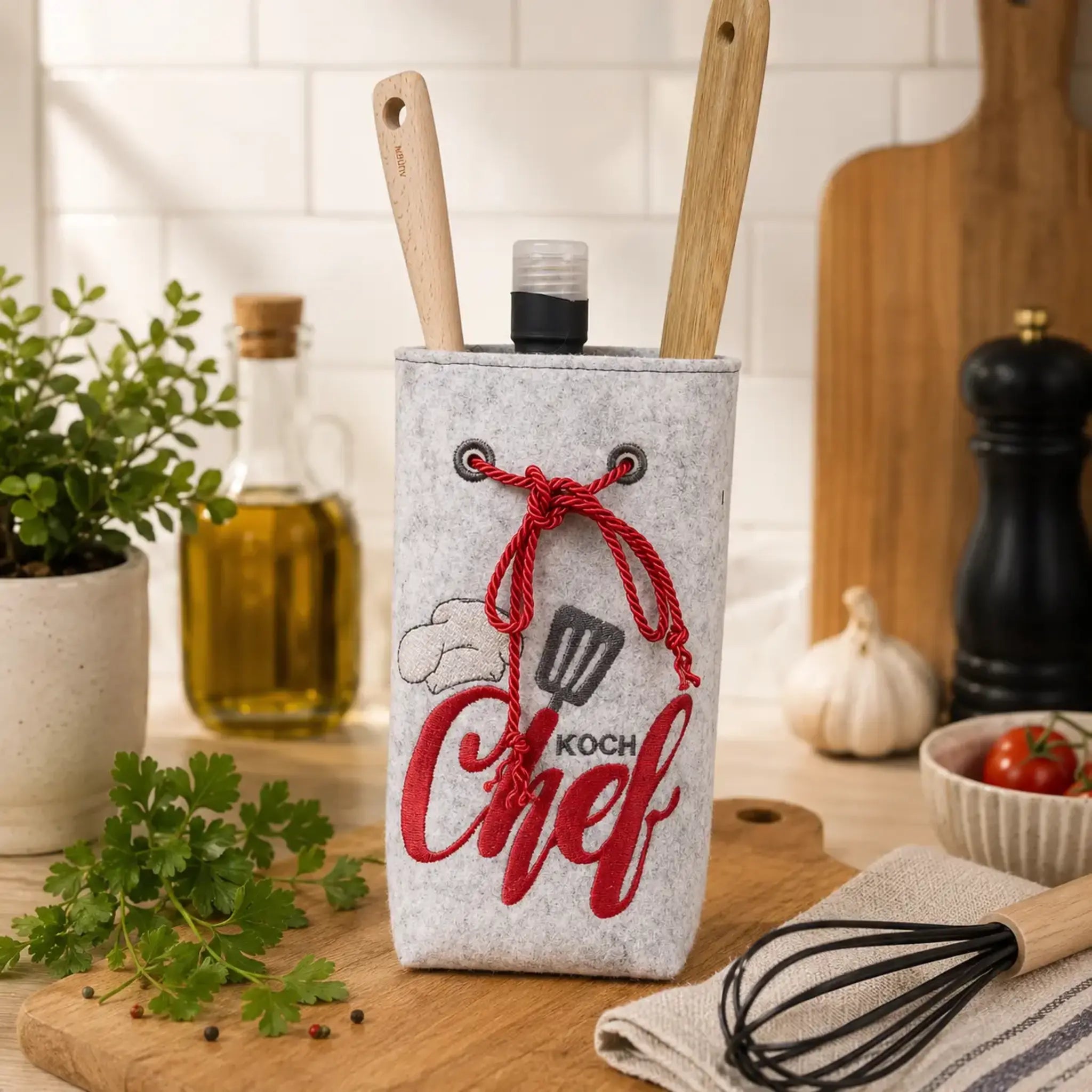 ITH Stickdatei Tasche Filz Flaschentaschen