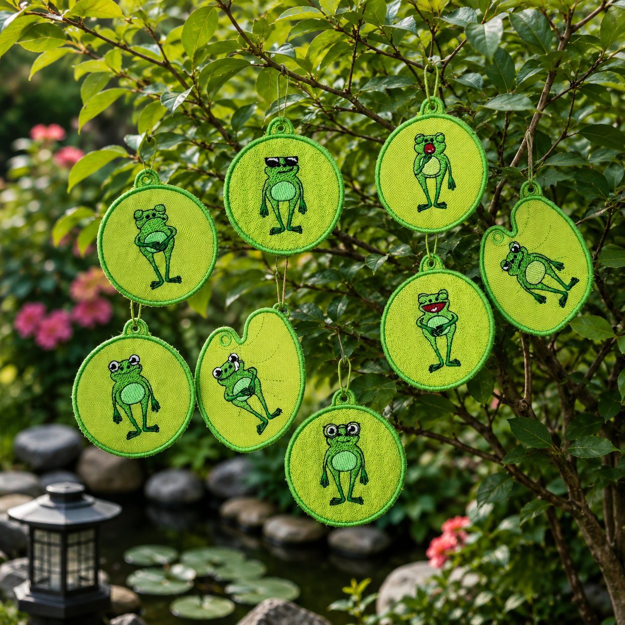 ITH Stickdatei Frosch Emojis