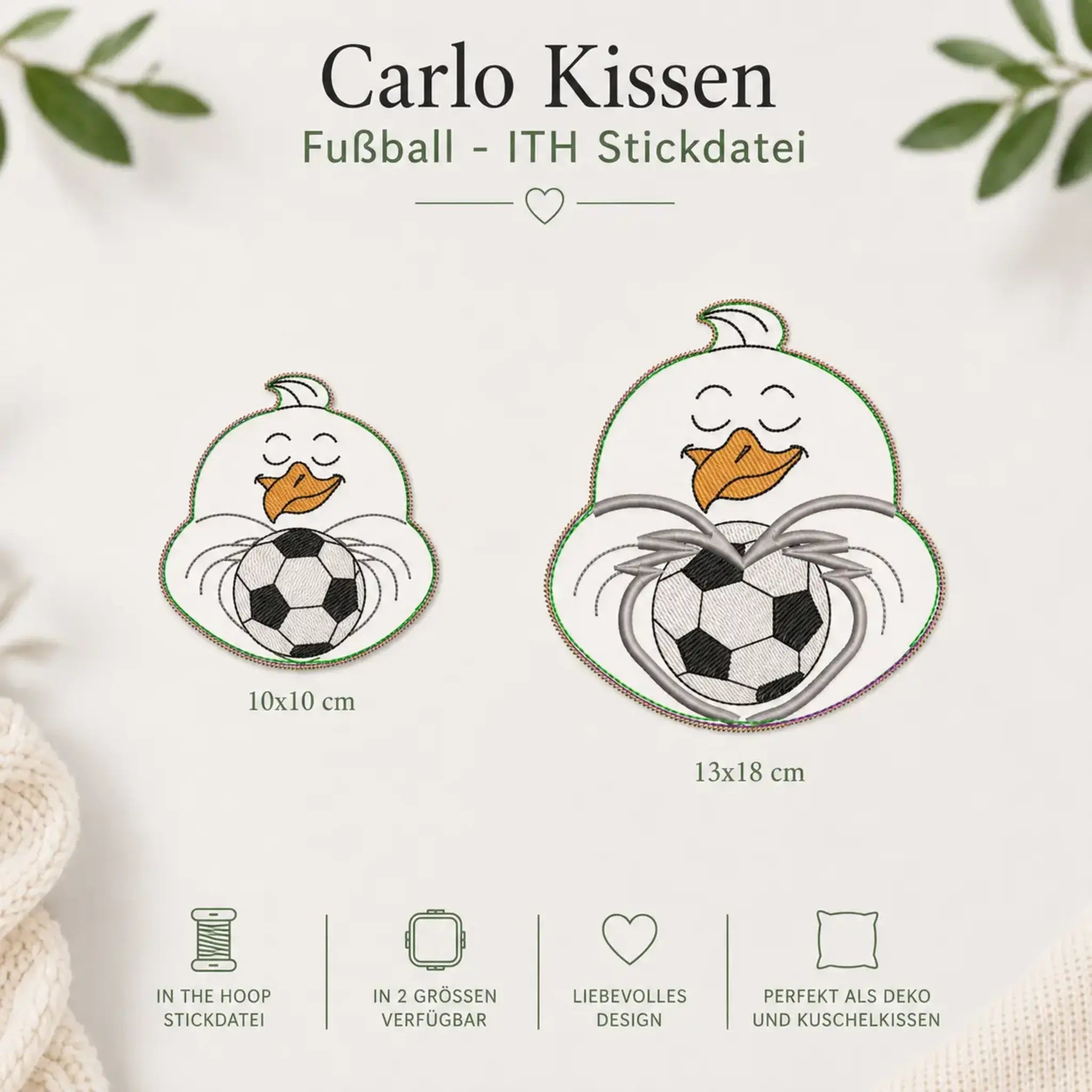 Stickdatei Möwe Fußball Carlo - ITH