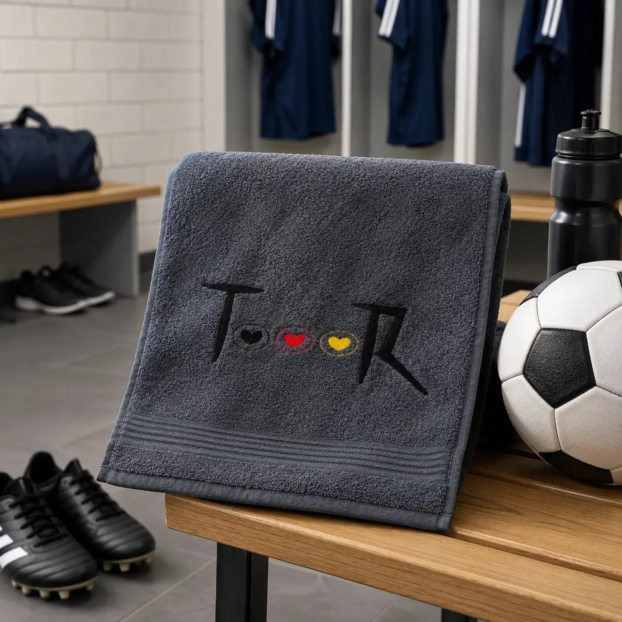 ITH Fußball Stickdatei – 3 Größen + Anhänger