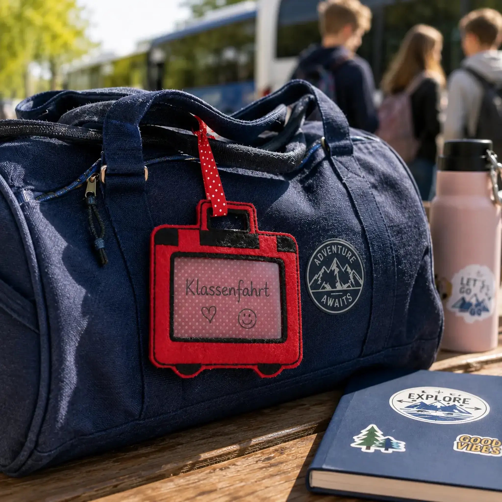ITH Stickdatei Anhänger Gepäck