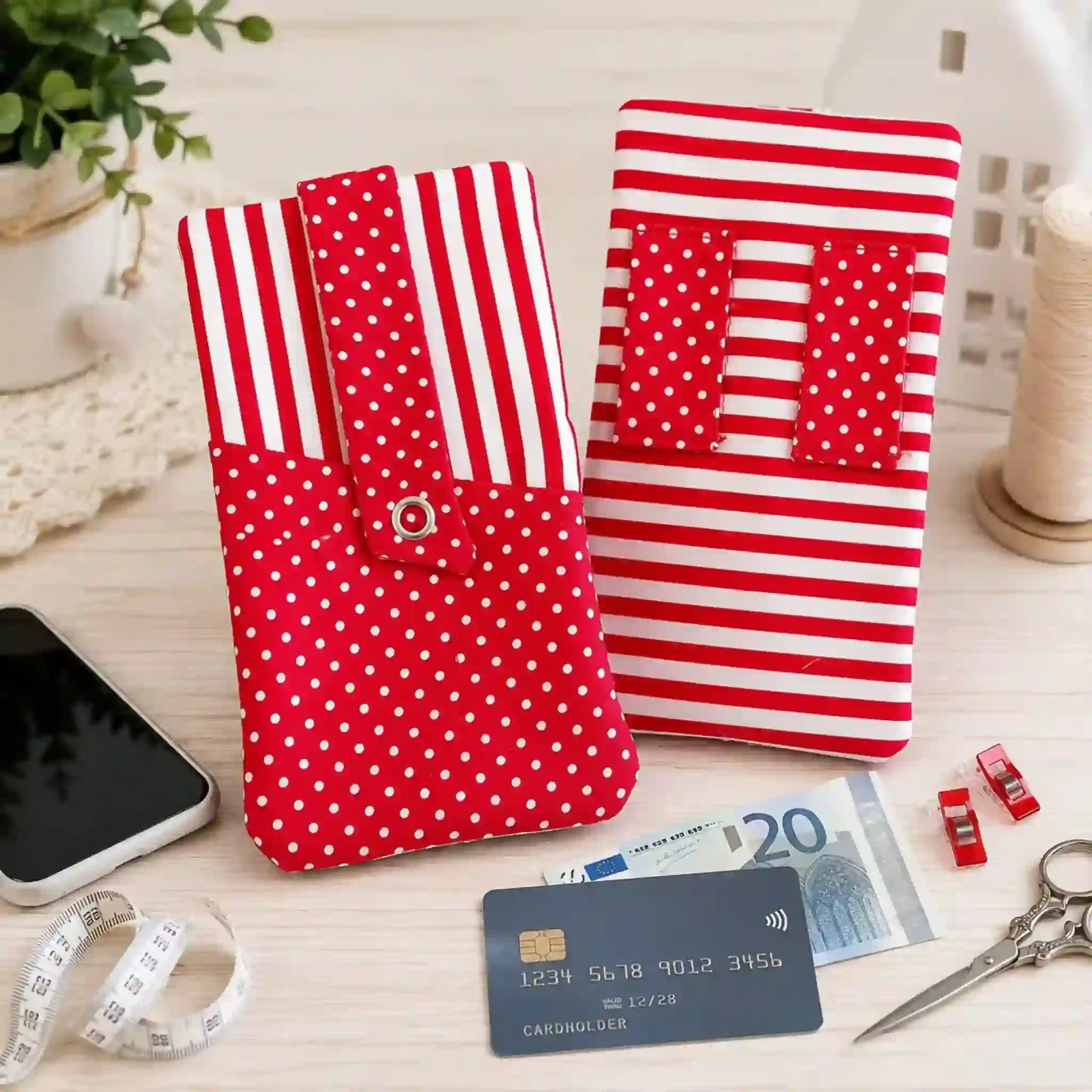 ITH Stickdatei Handy-Tasche mit Fach