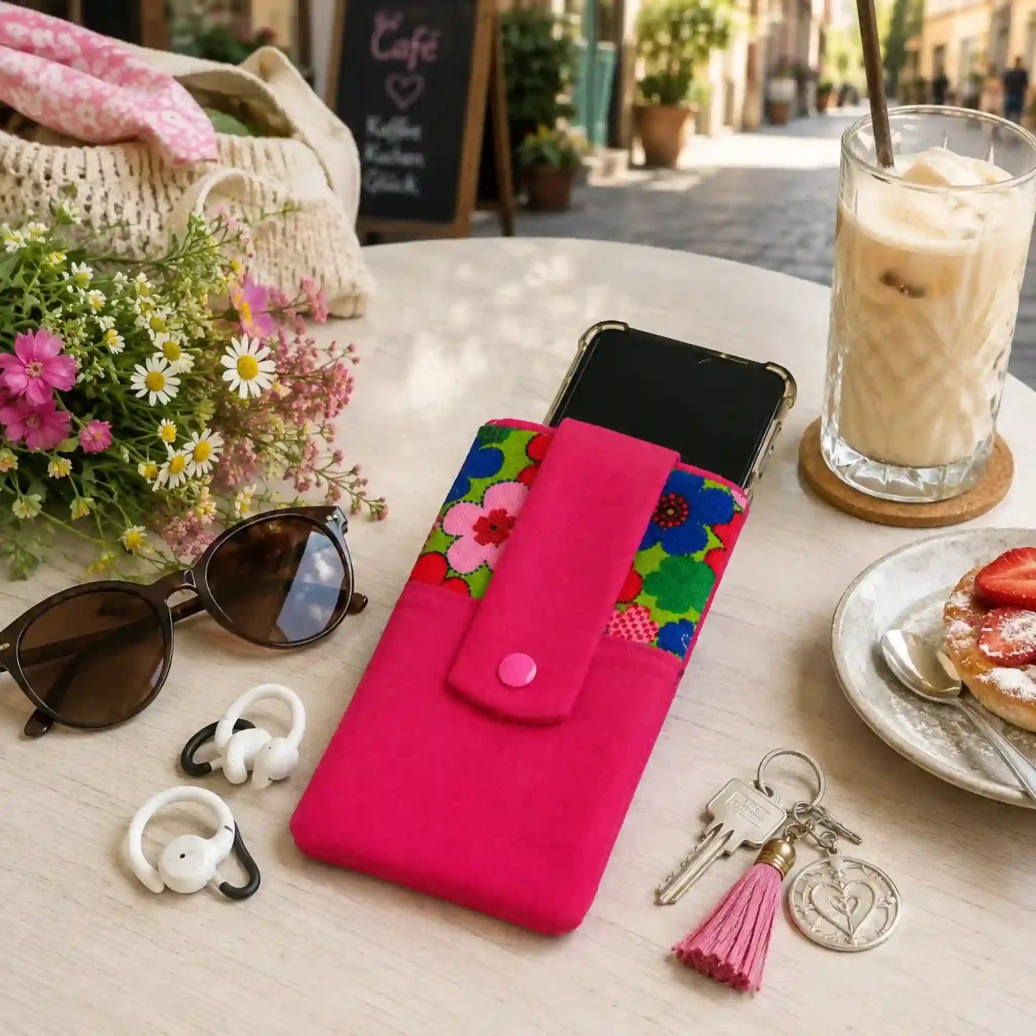 ITH Stickdatei Handy-Tasche mit Fach