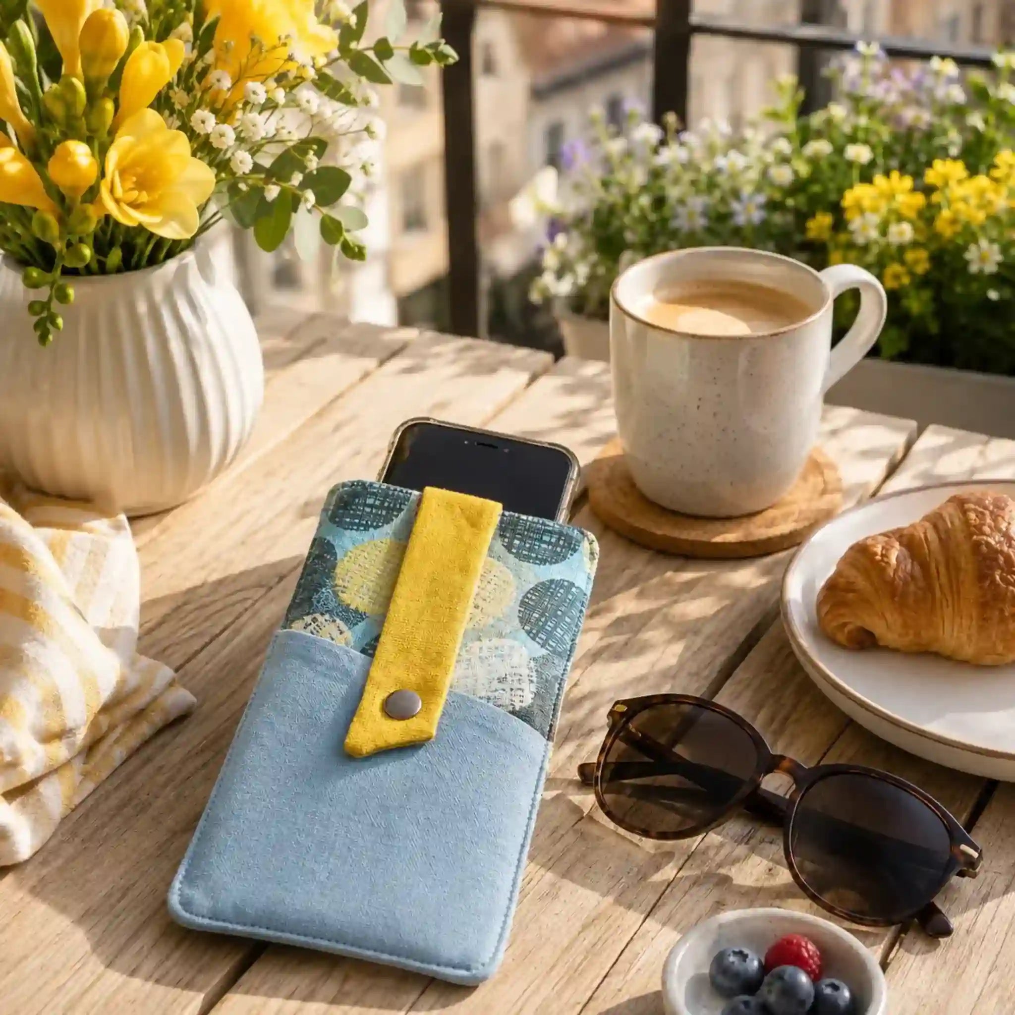 ITH Stickdatei Handy-Tasche mit Fach