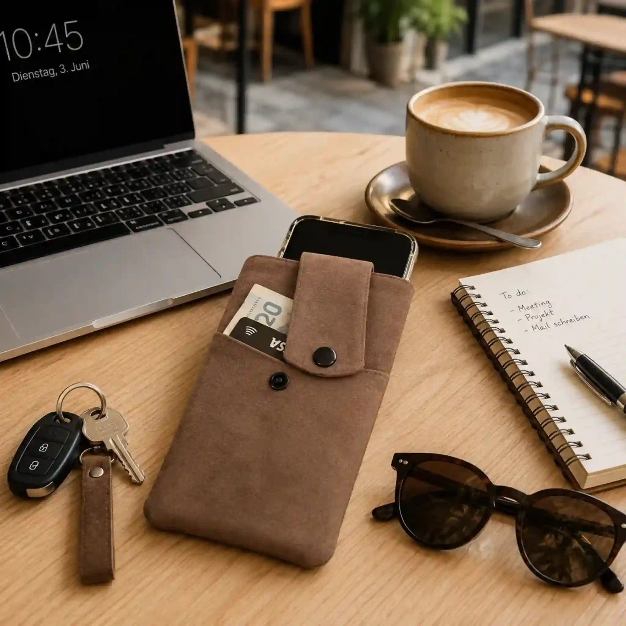 ITH Stickdatei Handy-Tasche mit Fach