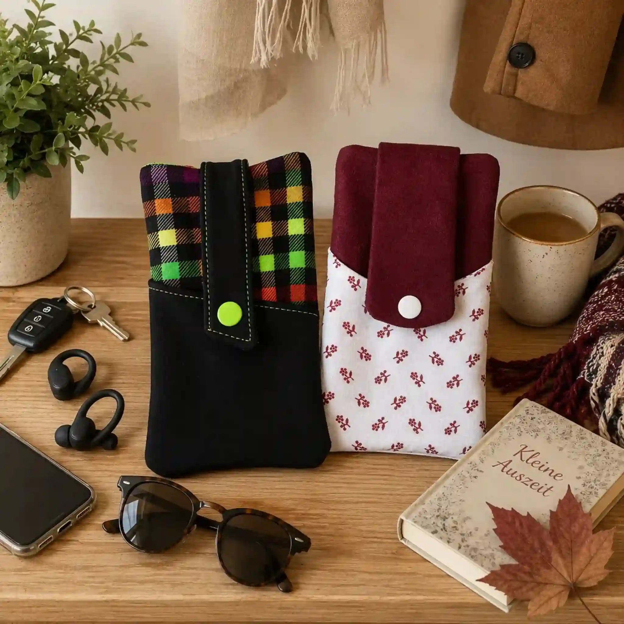 ITH Stickdatei Handy-Tasche mit Fach