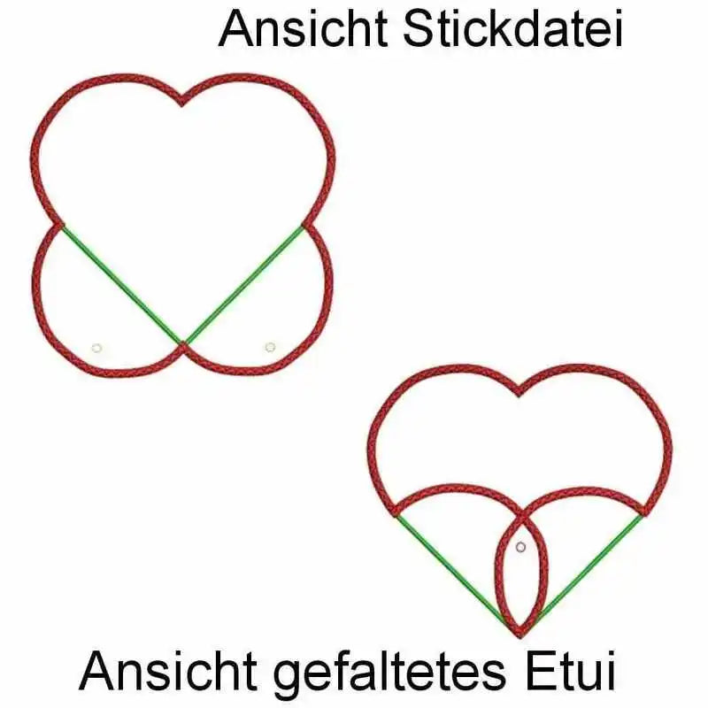 ITH Stickdatei Herz Etui