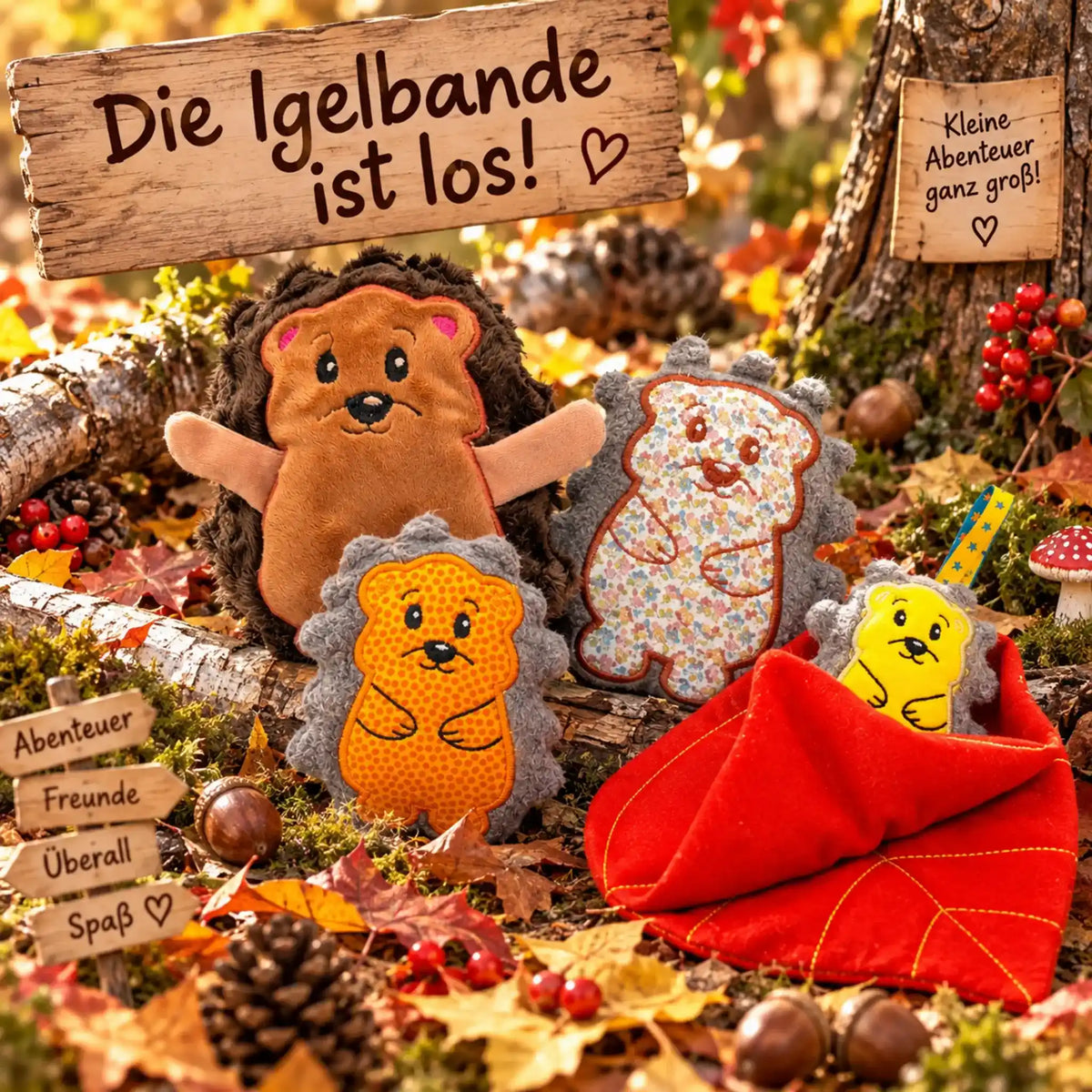 ITH Stickdatei Igel im Blatt