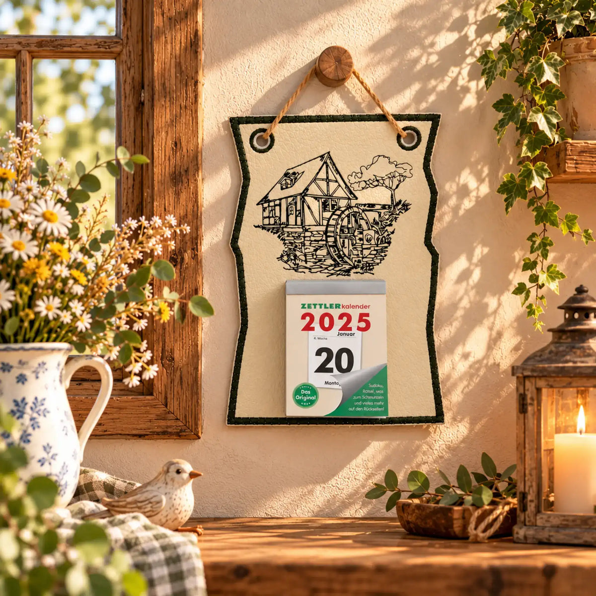ITH Stickdatei Kalenderblatt für Abreißkalender 15x24 cm