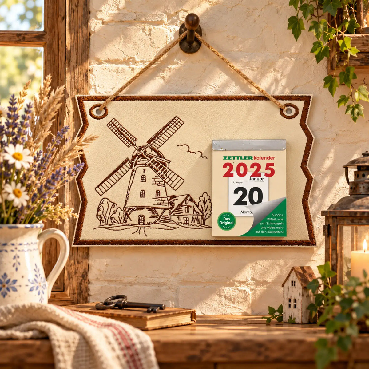 ITH Stickdatei Kalenderblatt für Abreißkalender 15x24 cm
