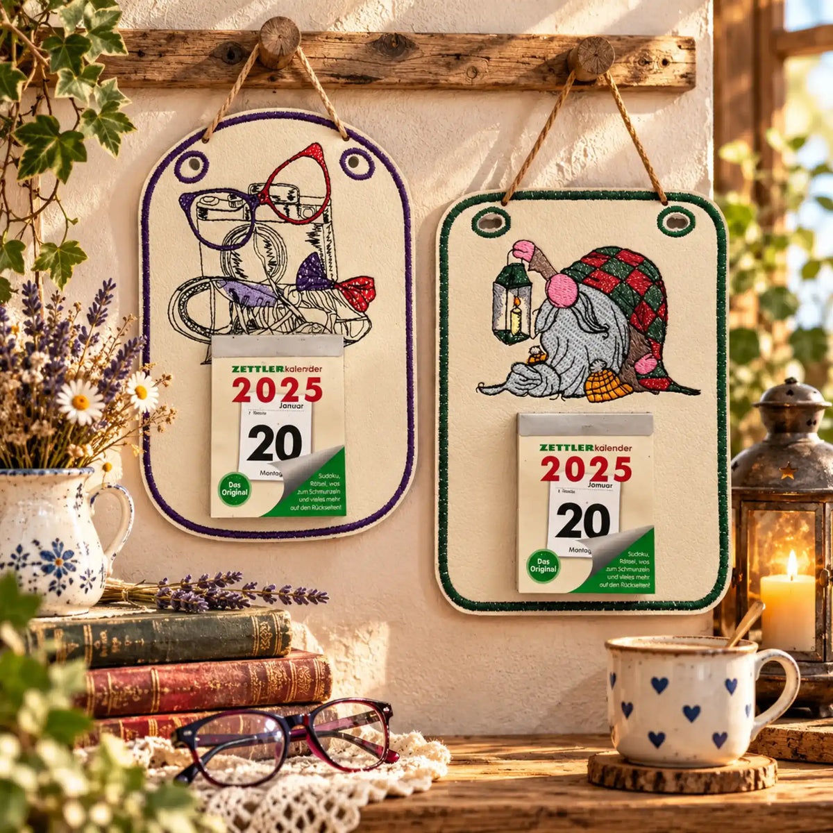 ITH Stickdatei Kalenderblatt für Abreißkalender 15x24 cm