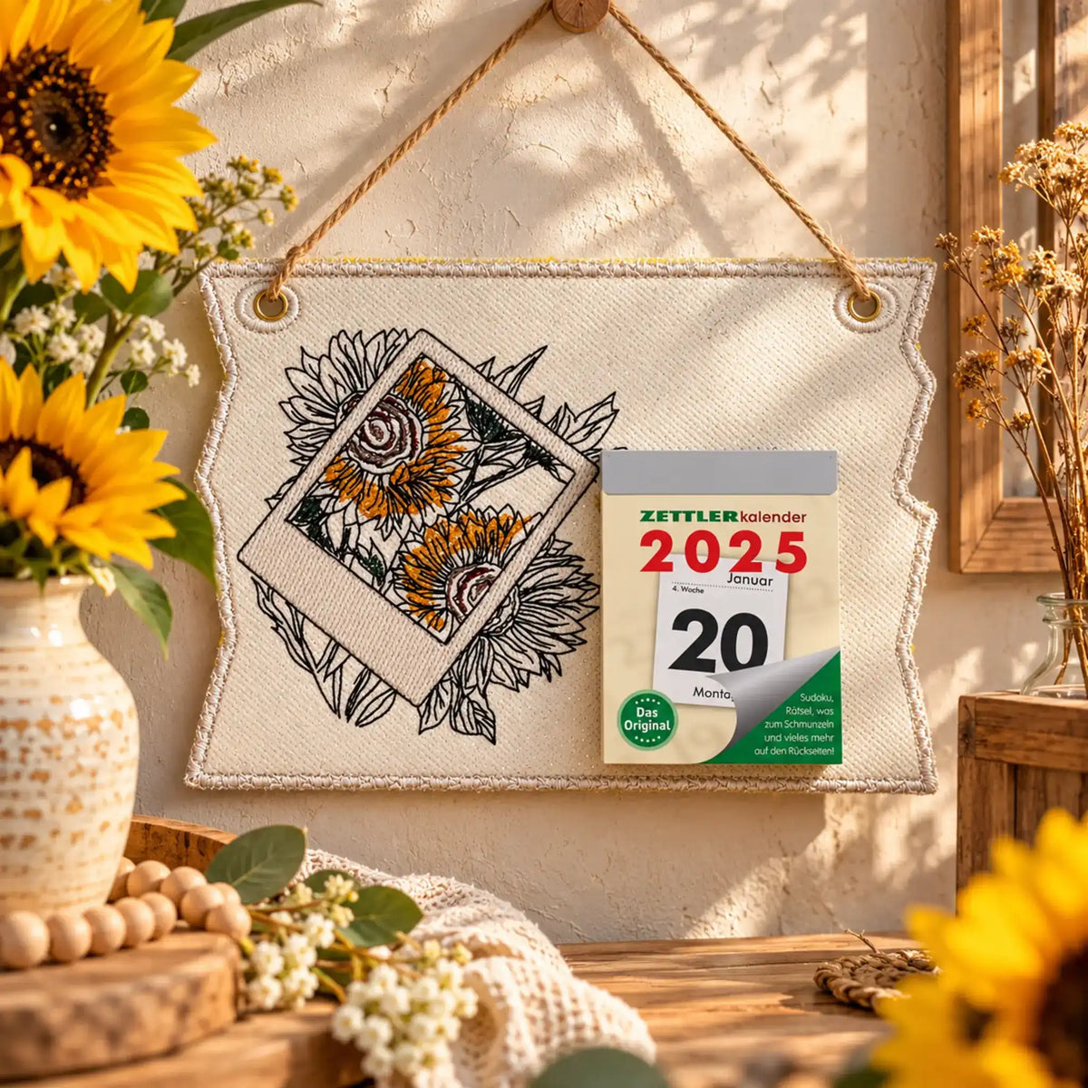 ITH Stickdatei Kalenderblatt für Abreißkalender 15x24 cm
