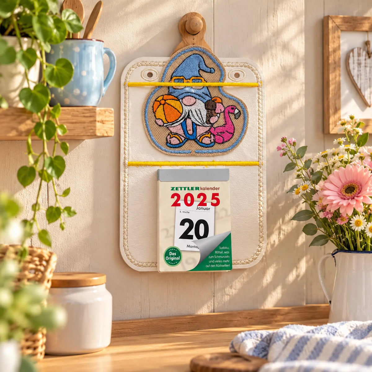 ITH Stickdatei Kalenderblatt für Abreißkalender 15x24 cm