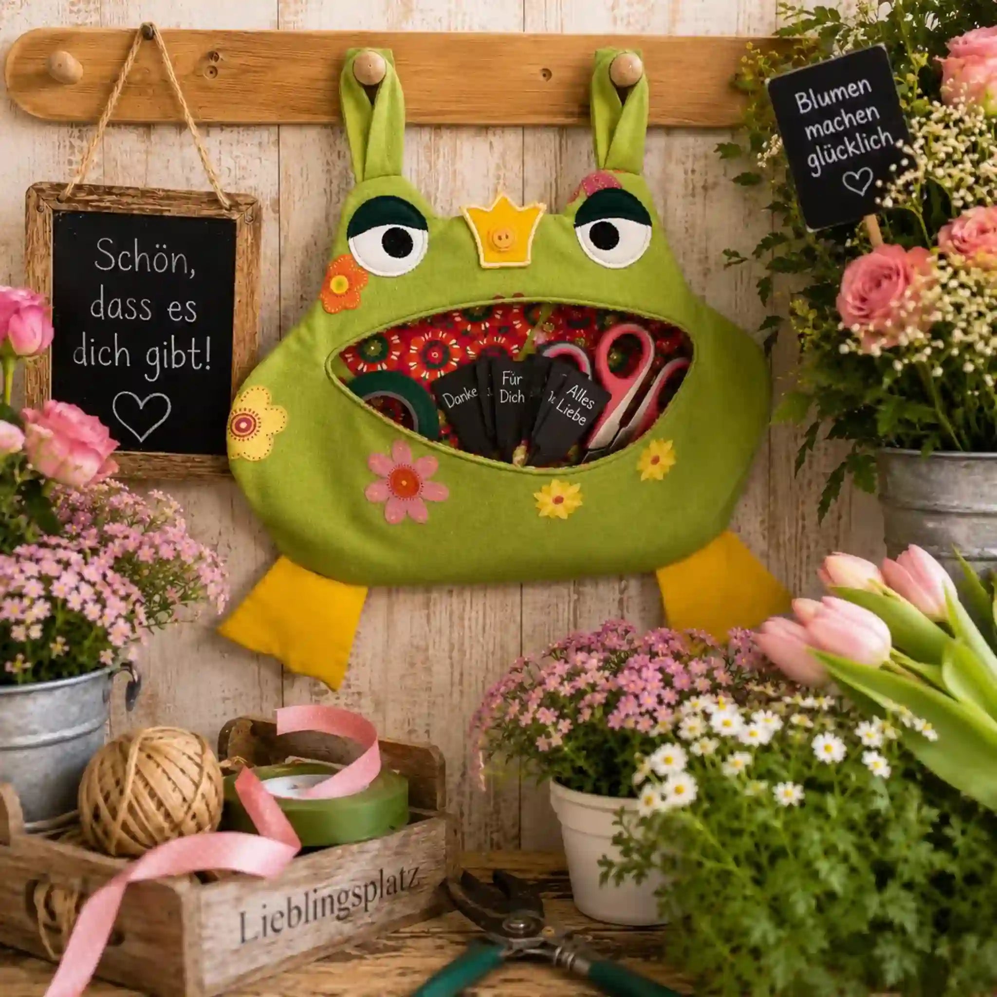 ITH Stickdatei Klammerfrosch